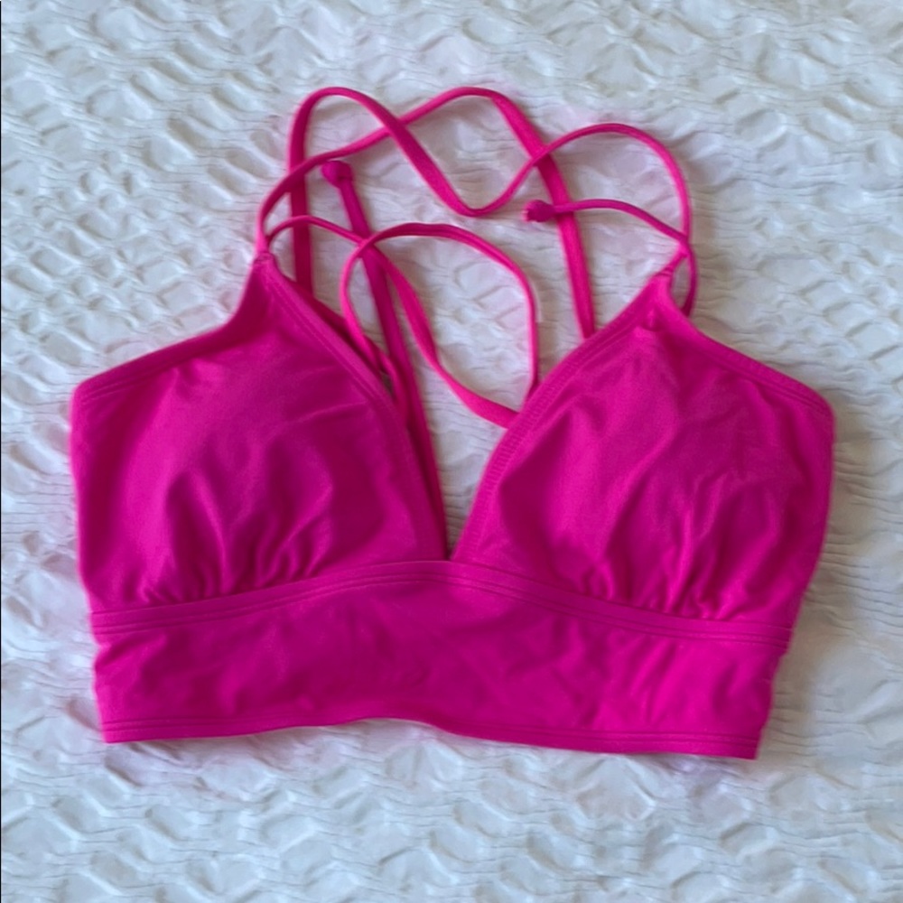 Athleta hot pink bikini top